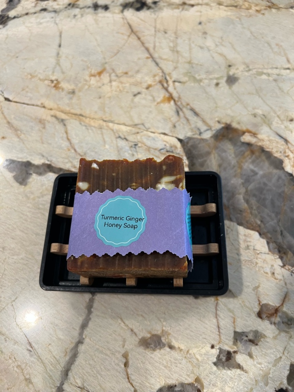 Turmeric Ginger Honey Soap - Natural Exfoliating Bar (Brown) - Picture 8 of 8